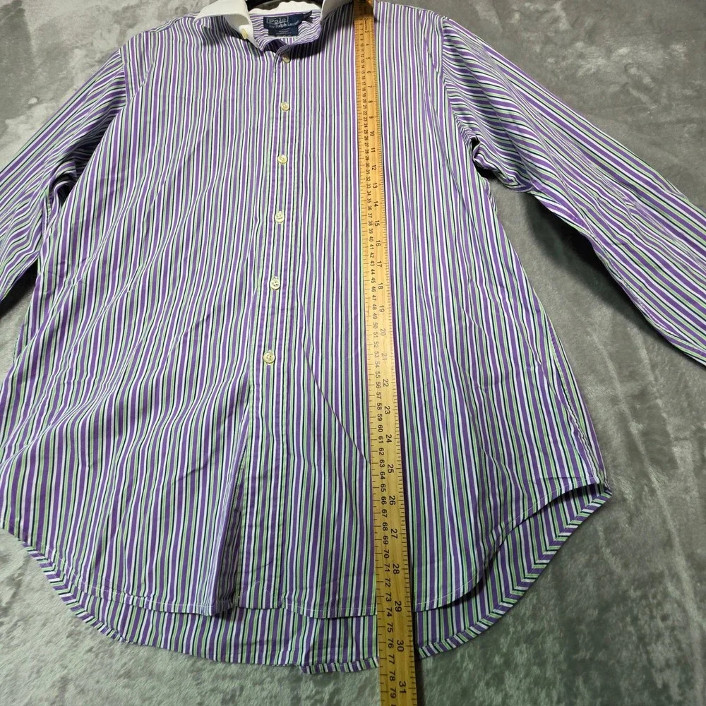 Polo Ralph Lauren Regent Classic Fit Mens Shirt 16 32/33 Purple Green Stripe